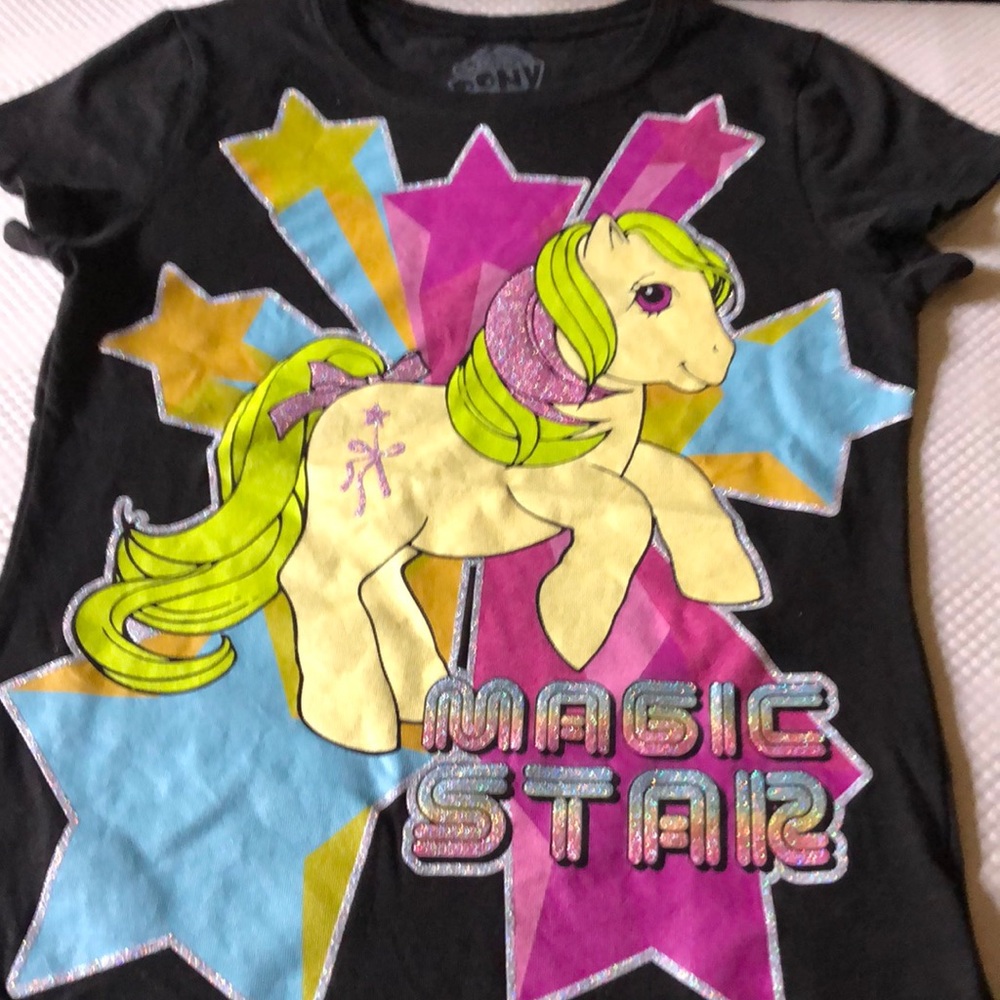 T-shirt My Little Pony girls new sizes 7/8 or 14/16 cotton glitter Magic Star